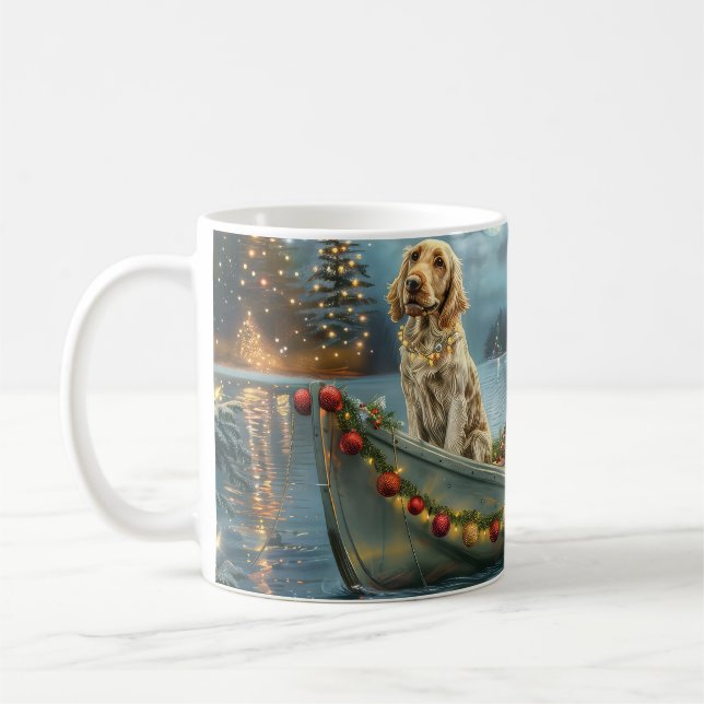 English Setter Christmas Festive Voyage  Coffee Mug (Left)