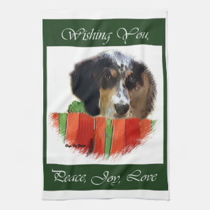 English Setter Christmas Kitchen Towel