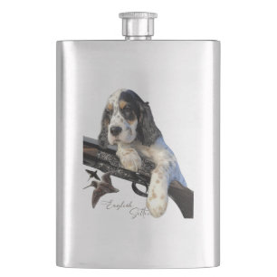 English Setter, cute puppy Coffee Mug Flask