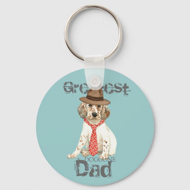 English Setter Dad Keychain (Front)
