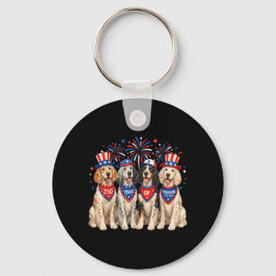 English Setter Dog 250 Years Aamerican 1776 2026 Keychain