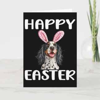English Setter Dog Breed Happy Easter Men Women Ki Card
