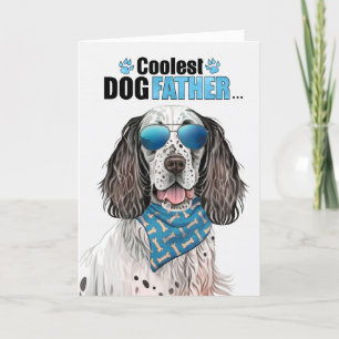 English Setter Dog Coolest Dad Father's Day Holiday Card