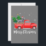 English Setter Dog Riding Red Truck Christmas Invitation<br><div class="desc">English Setter Dog Riding Red Truck Christmas</div>