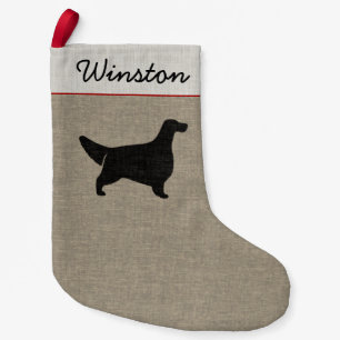 English Setter Dog Silhouette Personalized Holiday Small Christmas Stocking