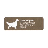 English Setter Dog Silhouette Return Address