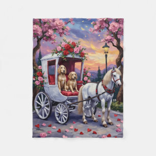 English Setter Dog Valentine's Day  Fleece Blanket