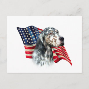 English Setter Flag Postcard