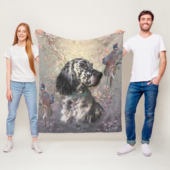 English Setter  Fleece Blanket (In Situ)