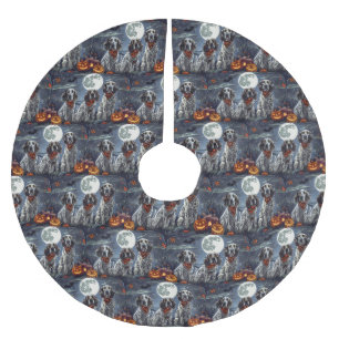 English Setter Halloween Spooky Brushed Polyester Tree Skirt