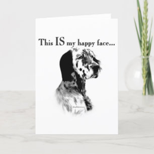 English Setter Happy Face Card