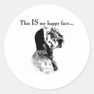 English Setter Happy Face - Sticker