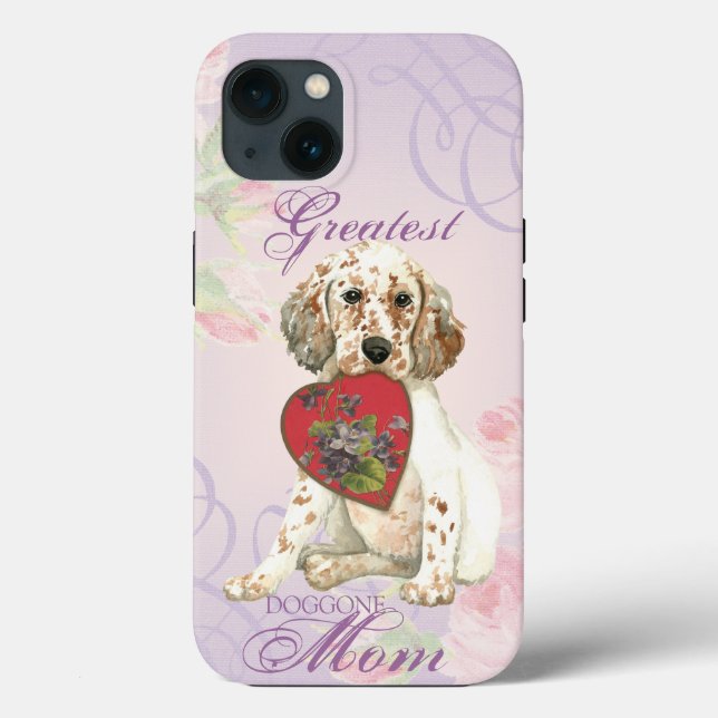 English Setter Heart Mom Case-Mate iPhone Case (Back)