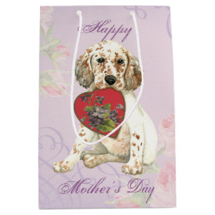 English Setter Heart Mom Medium Gift Bag