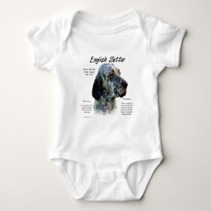 English Setter History Design Baby Bodysuit