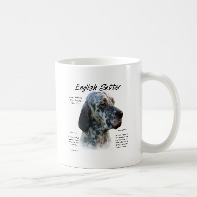 English Setter History Design Coffee Mug (Right)