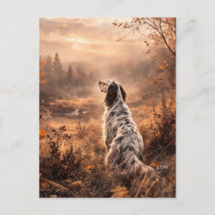 English Setter Holiday Postcard