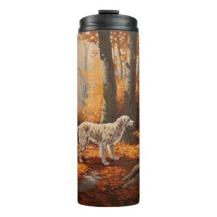 English Setter in Autumn Leaves Fall Inspire Thermal Tumbler