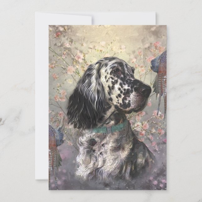 English Setter  Invitation (Front)