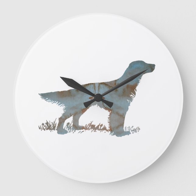 English setter large clock (Front)