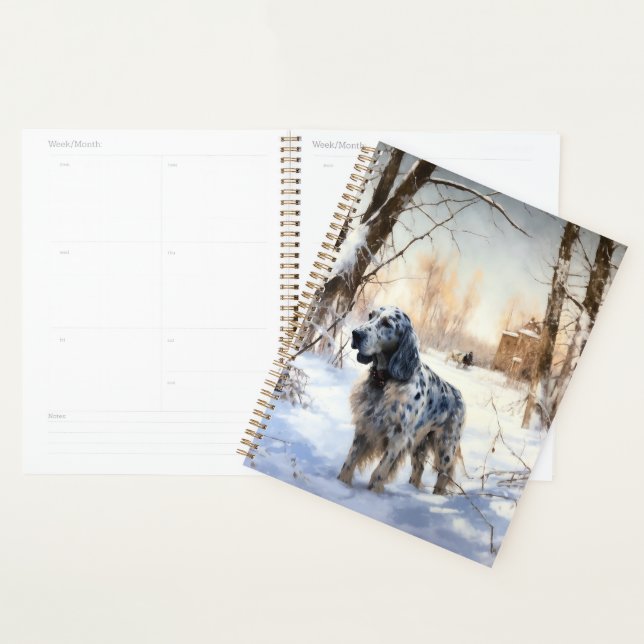 English Setter Let It Snow Christmas Planner (Display)