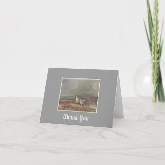 English Setter On Moorland Thank You Note Card