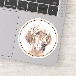 English Setter Orange Belton Painting Dog Art