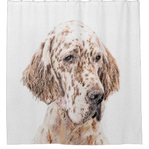 English Setter Orange Belton Painting Dog Art