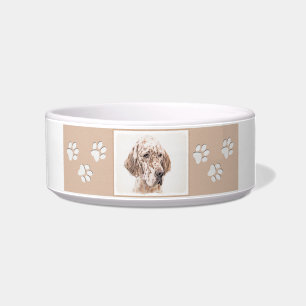 English Setter Orange Belton Painting Dog Art Bowl