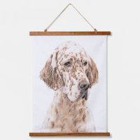English Setter Orange Belton Painting Dog Art