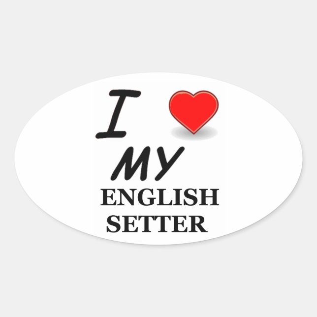 English Setter Oval Sticker (Front)