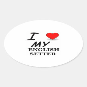 English Setter Oval Sticker