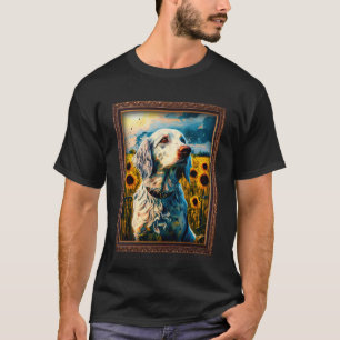 English Setter Painting Sunflower Flower Mom Women T-Shirt