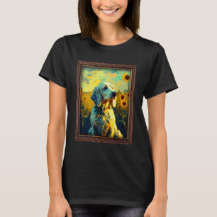 English Setter Painting Sunflower Flower Mom Women T-Shirt