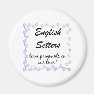 English Setter Pawprints - Magnet
