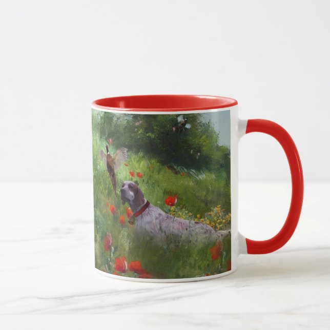 English Setter , Pheasant hunting  Mug (Right)