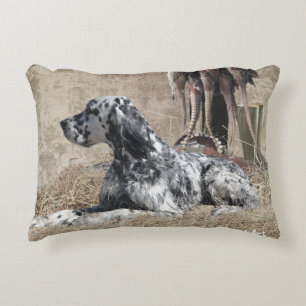 English Setter , Pheasant Hunting  Tapestry Poster Accent Pillow