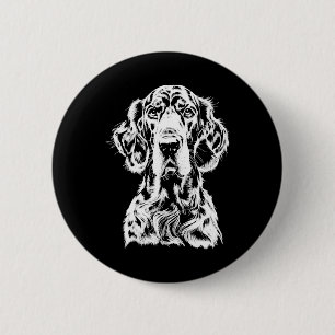 English Setter Portrait Minimalist Apparel 2 Inch Round Button