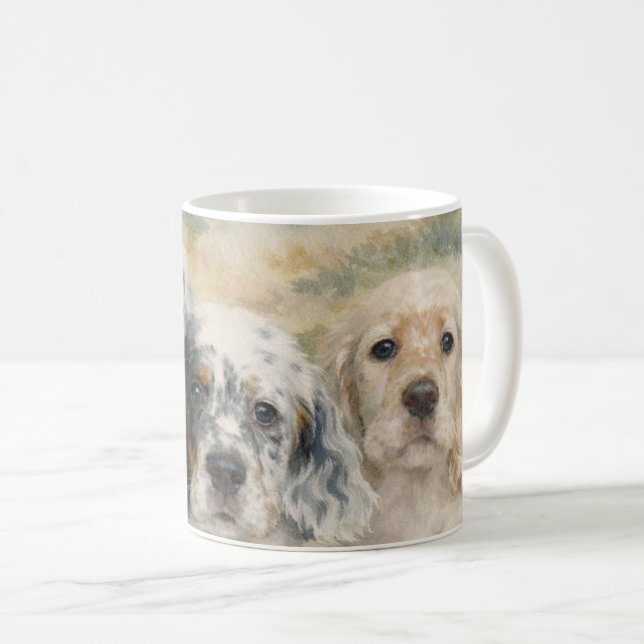 English Setter Puppies Coffee Mug (Front Right)