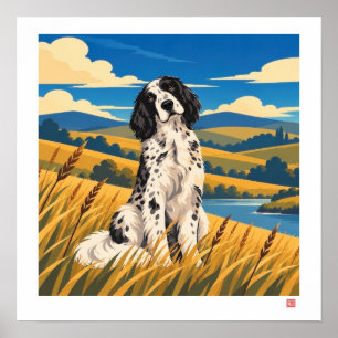 English Setter SAVOR THE JOURNEY Art Print