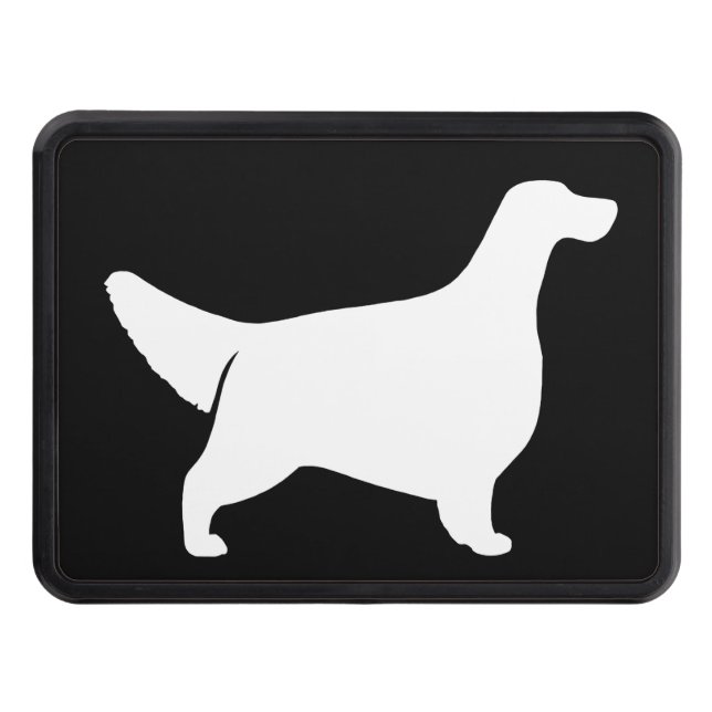 English Setter Silhouette Trailer Hitch Cover (Front)