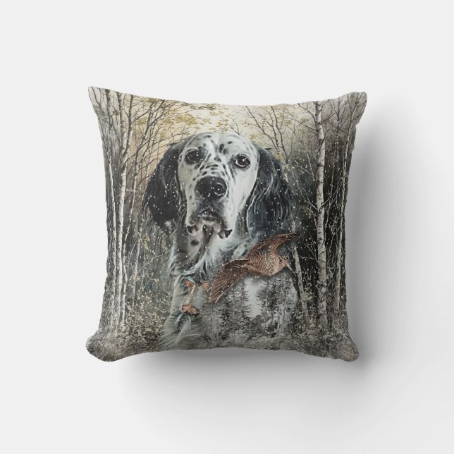 English Setter  Throw Pillow (Front)