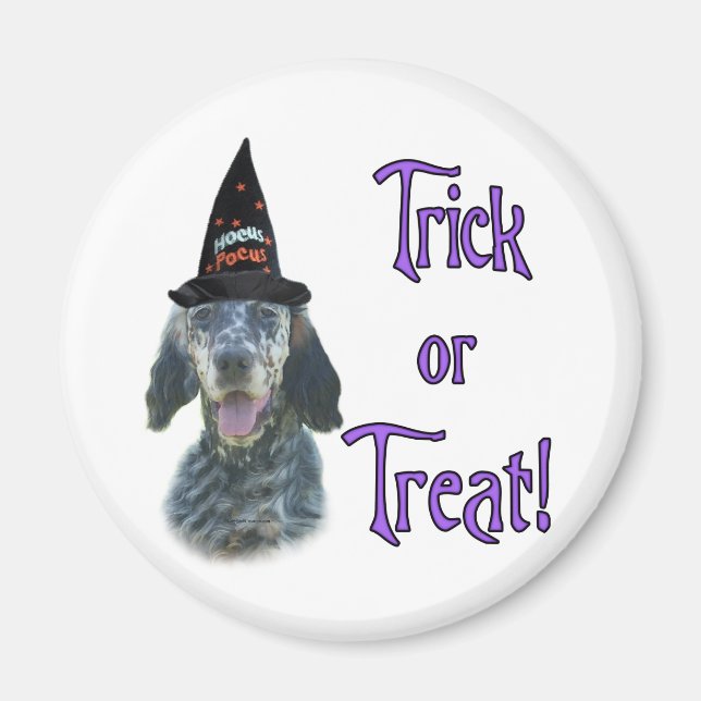 English Setter Trick Magnet (Front)