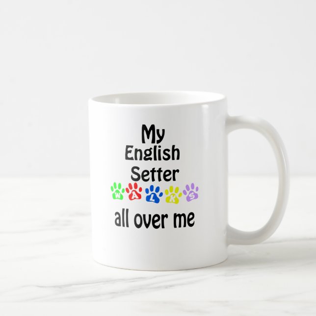 English Setter Walks Design Coffee Mug (Right)