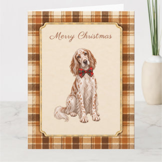 English Setter Winter Christmas Card