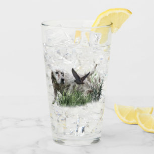 English Setter , woodcock hunting Glass