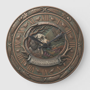 English Setter , woodcock hunting Large Clock