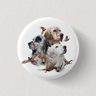 English Setters  1 Inch Round Button