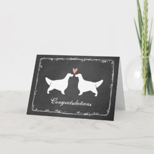 English Setters Wedding Congratulations Card