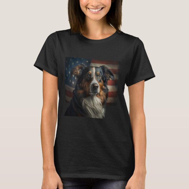 English Shepherd 4th Of July - English Shepherd Us T-Shirt (Front)